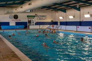 Swim sessionm at Totnes Pool. Photograph by Cliff Luke